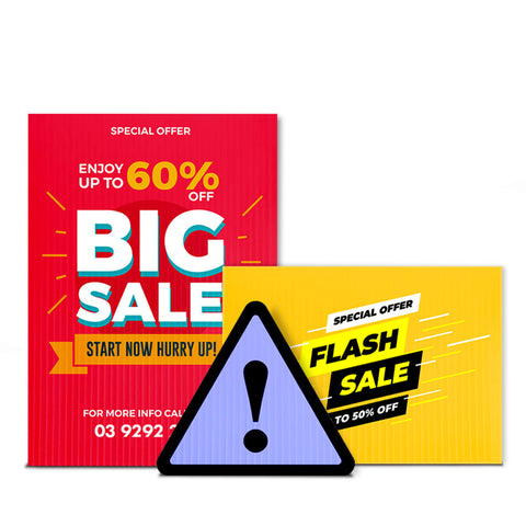 Plastic Flute Board Signs Rigid Signs Vivid Ads 300mm W x 420mm H (5mm) Single-Sided No eyelets