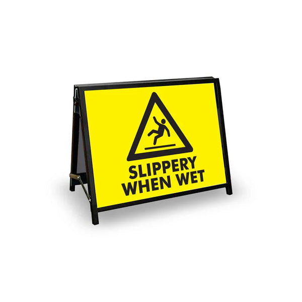 Caution Wet Floor - Metal A Frame Signs A-Frame Signs Vivid Ads