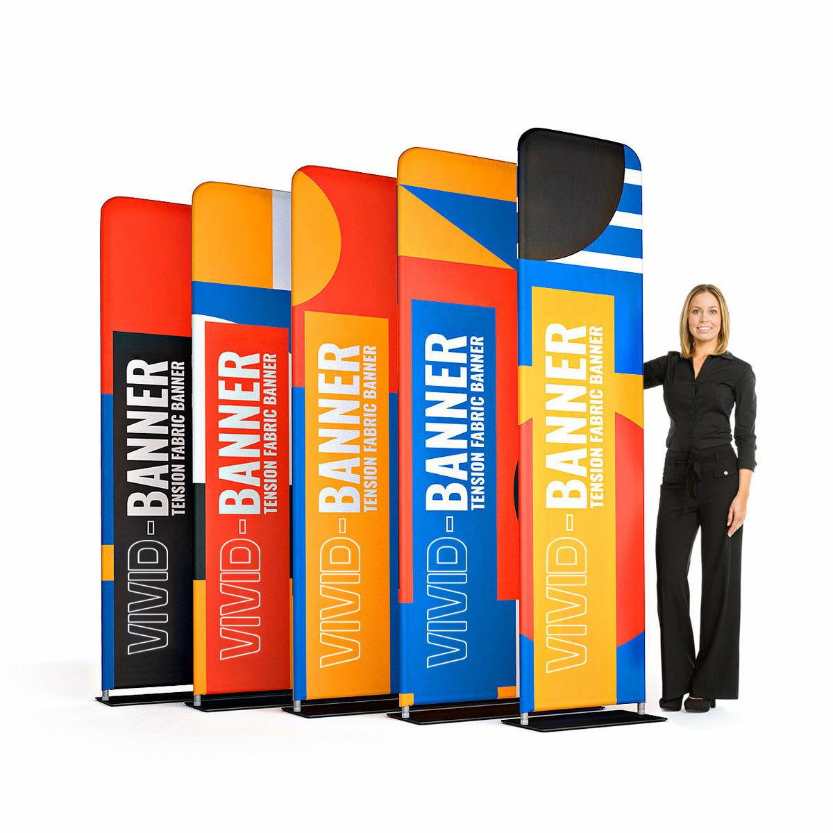 RP Skin - Fabric Banner Stands Pull Up Banners Vivid Ads Replacement Fabric Only (Double Sided) 610mm W x 1200mm H (New) Double-Sided (Double Impact)