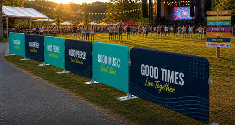 Custom Printed Barrier Covers Barrier Covers Vivid Ads