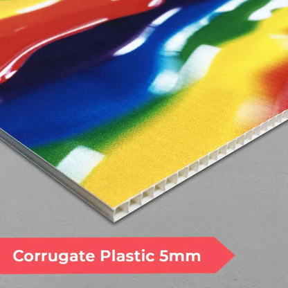 Plastic Flute Board Signs Rigid Signs VividAds Print Room 600mm W x 900mm H (5mm) 5mm - Corrugated Plastic No eyelets
