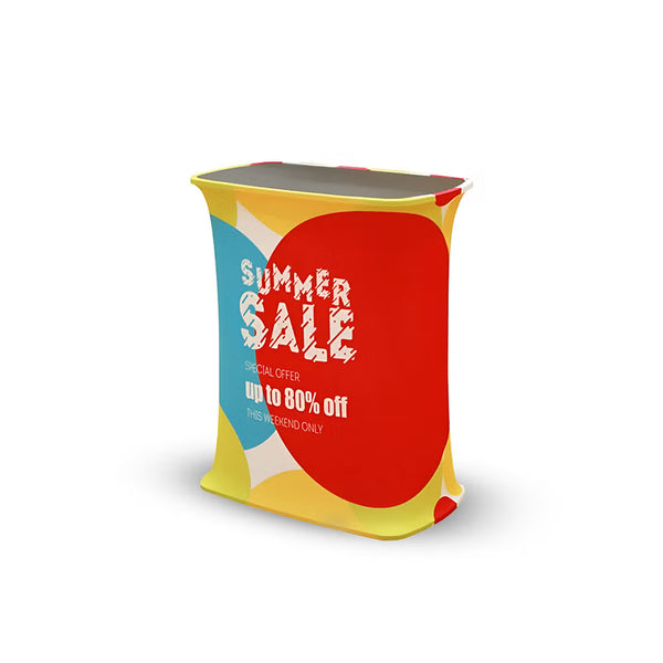 Pump Up Counters Promotional Counters Vivid Ads Frame + Fabric + Carry Bag (SALE !!!) Fabric Wrap - Printed All 4 Sides 800 W x 480 D x 1000mm H