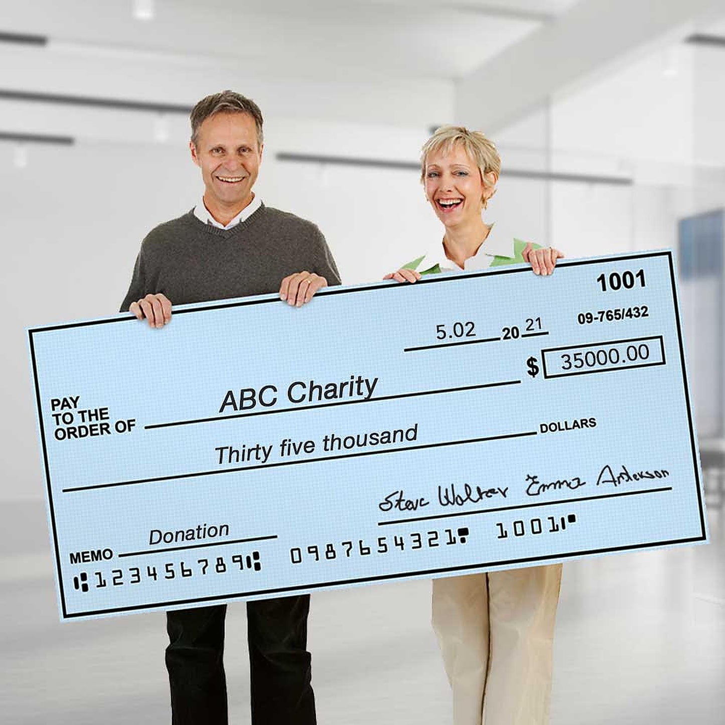 Giant Novelty Cheques Rigid Signs Vivid Ads