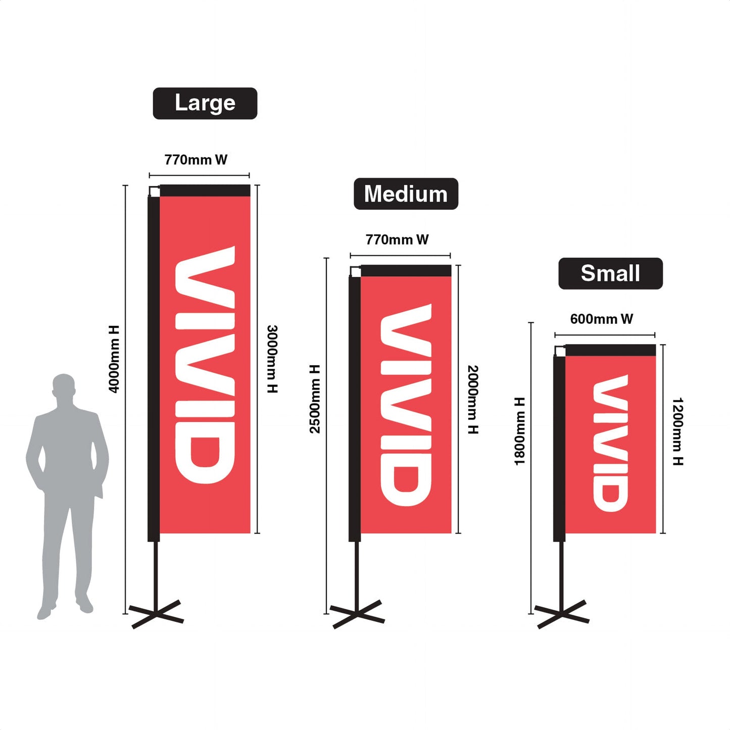 Rectangle flags sizes
