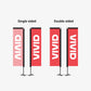 Single vs double sided rectangle flags