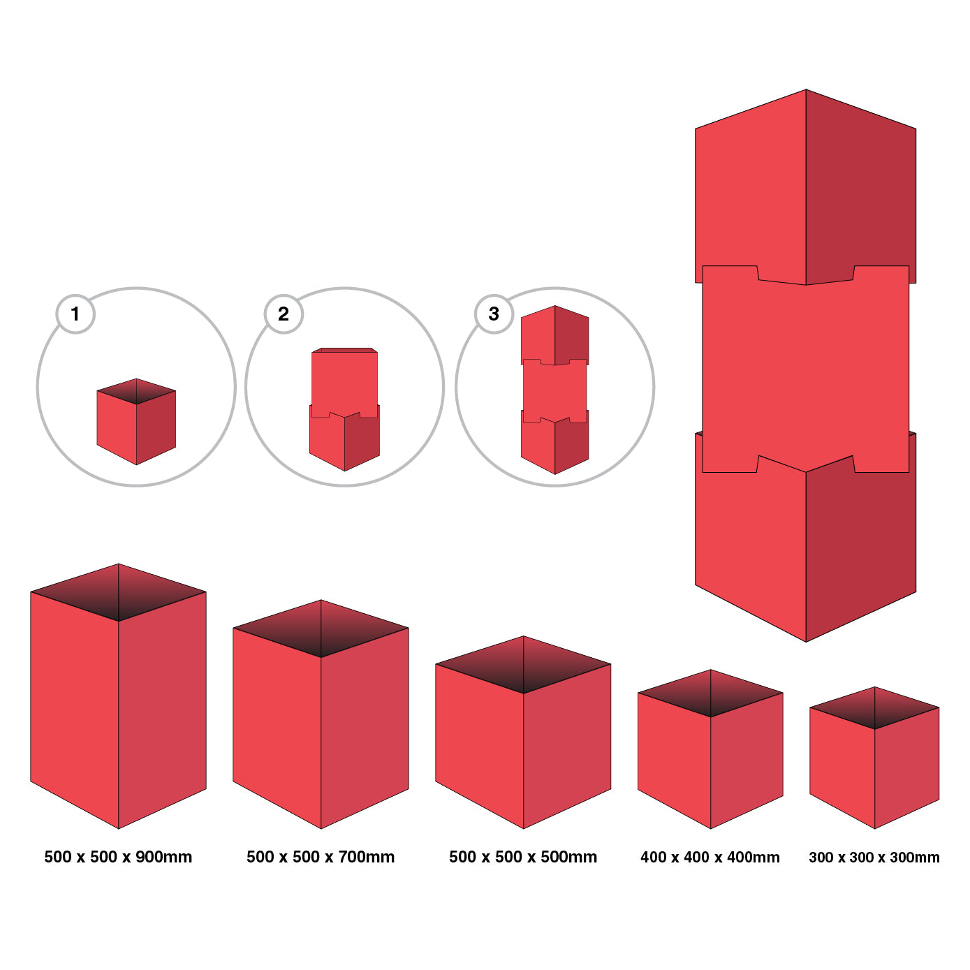 Stackable Cubes Stackable Corflute Cubes Vivid Ads