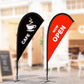 Cafe teardrop banner flag