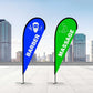 Teardrop banner flags