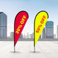 Teardrop banner flags