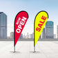 Teardrop banner flags