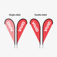 Teardrop banner flags