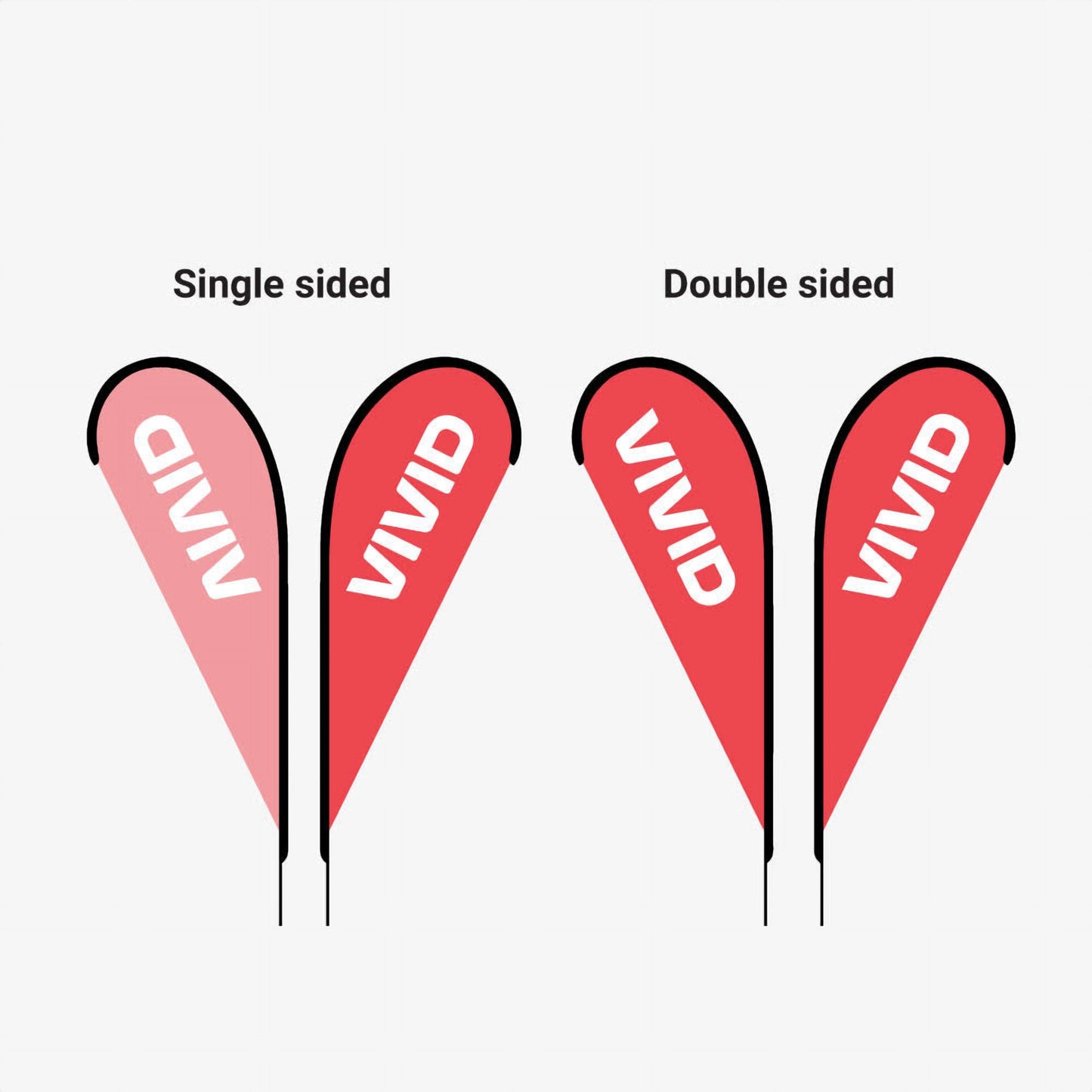Teardrop banner flags