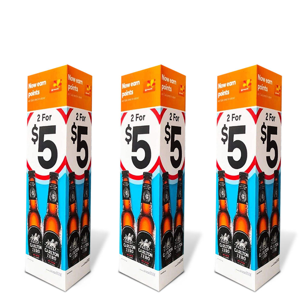 Bollard Cover Signs Bollard Signs VividAds.com.au 270mm W x 1000mm H (Triangular) 5mm - Corrugated Plastic Printed Three Face Sides