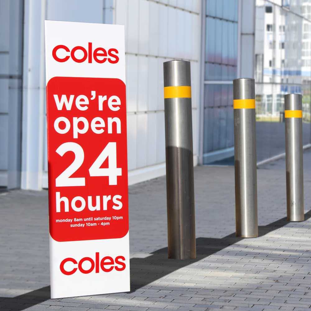 Bollard Cover Signs | Custom Printed Bollard Wraps for Retail & Promotions