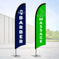 Bow Flags Promotional Flags VividAds.com.au Small (2500mm H) Double Sided Ground Spike