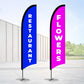 Bow Flags Promotional Flags VividAds.com.au Small (2500mm H) Double Sided Metal Plate (5kg)
