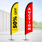 Bow Flags Promotional Flags VividAds.com.au Small (2500mm H) Double Sided Wall Mount (OUT OF STOCK)