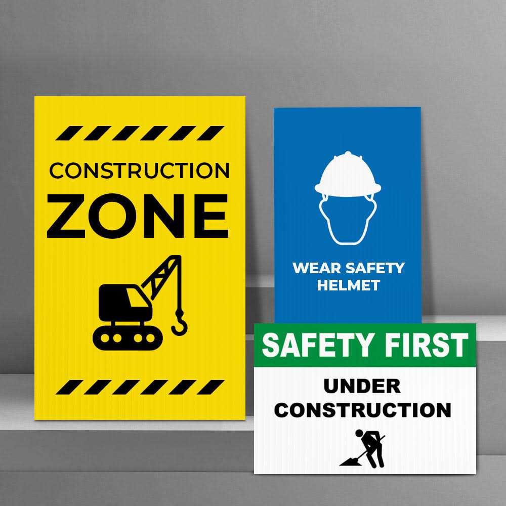 Construction Safety Signs Rigid Signs VividAds.com.au 300mm W x 400 mm H  (5mm Thick) No Eyelets A pack of 10 signs