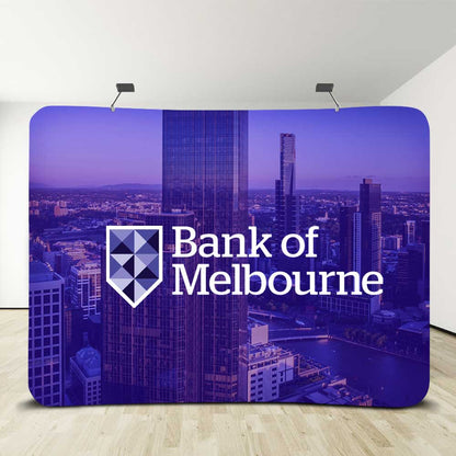 Replacement Fabric Only - Curved Stretch Fabric Walls Pop Up Displays VividAds.com.au Replacement Fabric Only 2800mm W x 2300mm H Double Sided