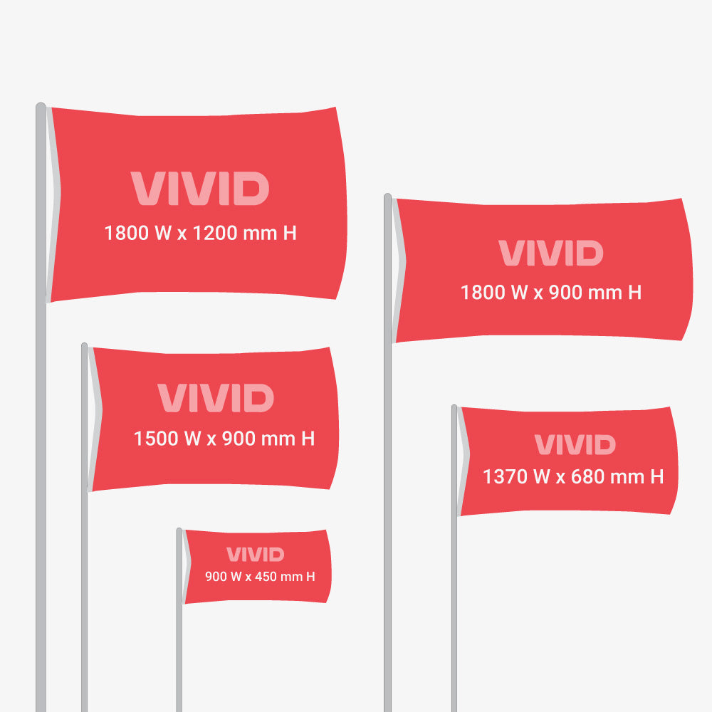 Custom Flagpole Flags Promotional Flags VividAds.com.au