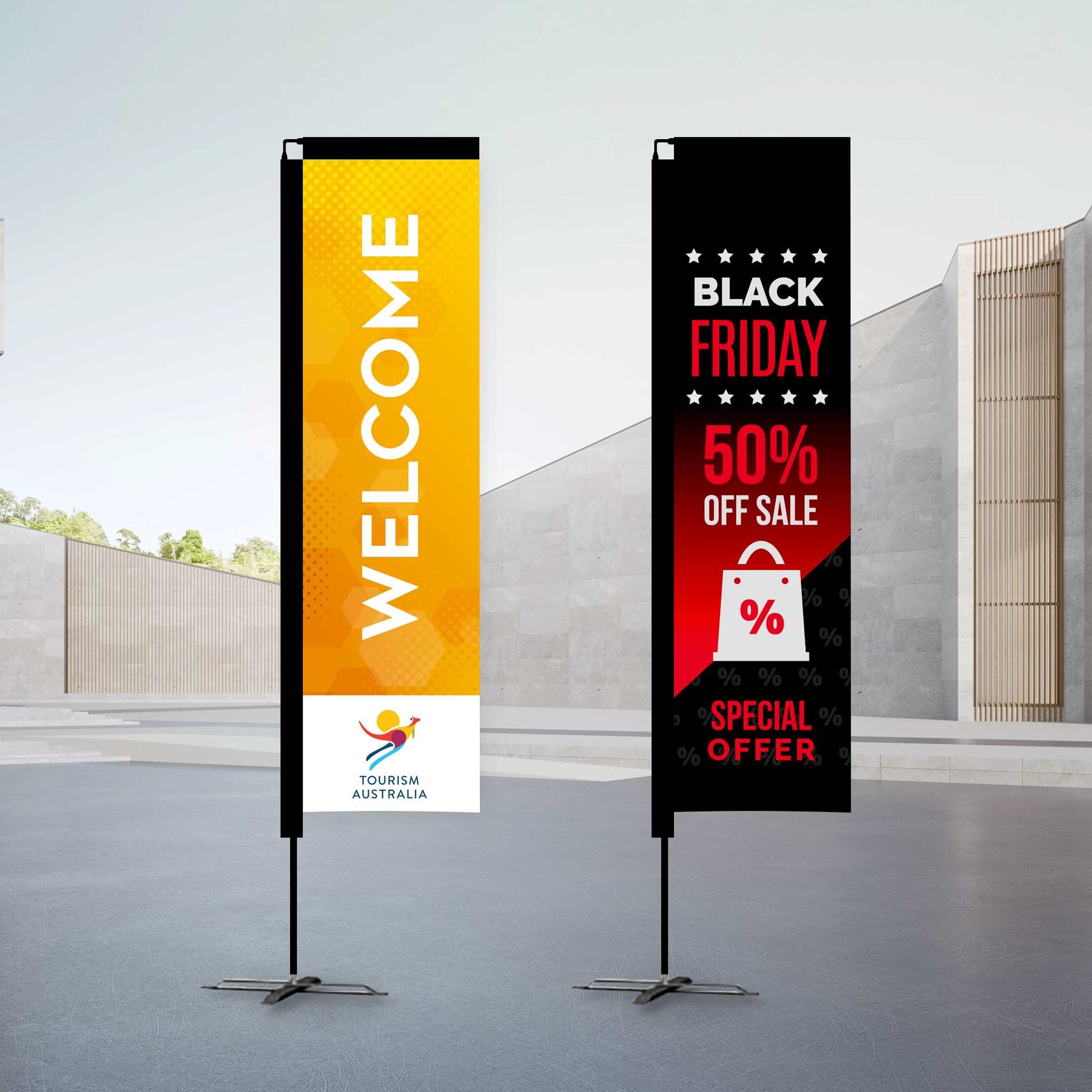 Replacement Fabric Flags Promotional Flags VividAds.com.au   