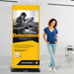 Fabric Banner Stands Pull Up Banners VividAds.com.au Frame + Fabric + Case 850mm W x 2000mm H (Large) Double Sided