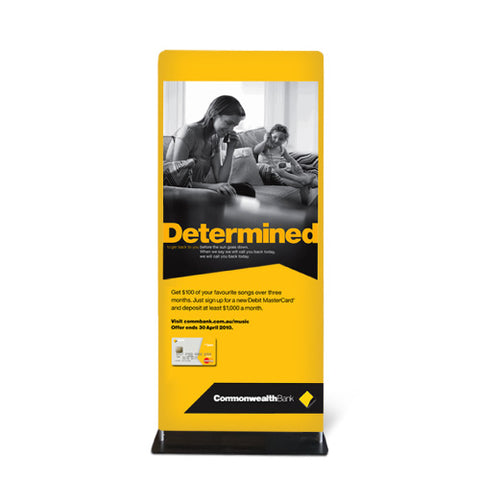 RP Skin - Fabric Banner Stands Pull Up Banners Vivid Ads Replacement Fabric Only (Double Sided) 850mm W x 1400mm H (Small) Double-Sided (Double Impact)