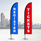 Feather Flags Promotional Flags VividAds.com.au Small (2500mm H) Single Sided Metal Plate (5kg)