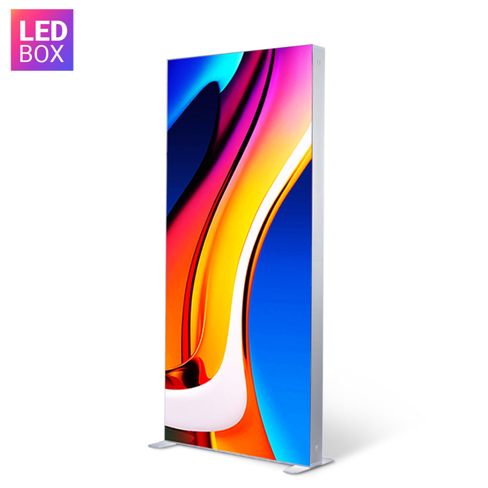 LED Light Box Display Backlit Displays Hawk Frame + Fabric + Case 1000mm W x 2000mm H Double-Sided (Double Impact)