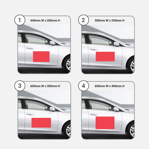 magnetic car sign size guide