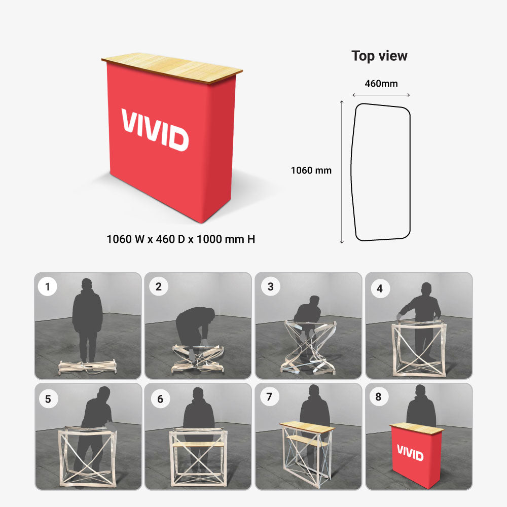 Pop Up Counters Promotional Counters VividAds.com.au