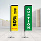 Rectangle Flags Promotional Flags VividAds.com.au Medium (2500mm H) Double Sided Ground Spike