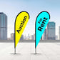 Teardrop Banners Promotional Flags VividAds.com.au Small (2100mm H) Poles + Case Double-sided (Double Impact) Metal Plate (5kg) (OUT OF STOCK - ETA 15th APRIL)