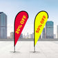 Teardrop Banner Flags Promotional Flags VividAds.com.au Small (2100mm H) Single Sided Wall Mount (OUT OF STOCK)