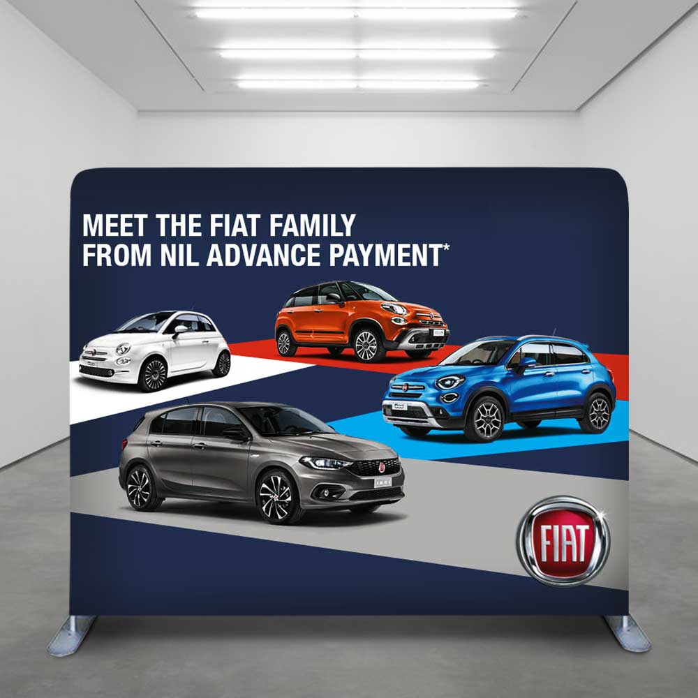 Straight Stretch Fabric Walls Slimline Displays VividAds.com.au Frame + Fabric + Case 1980mm W  x 2300mm H Single Sided