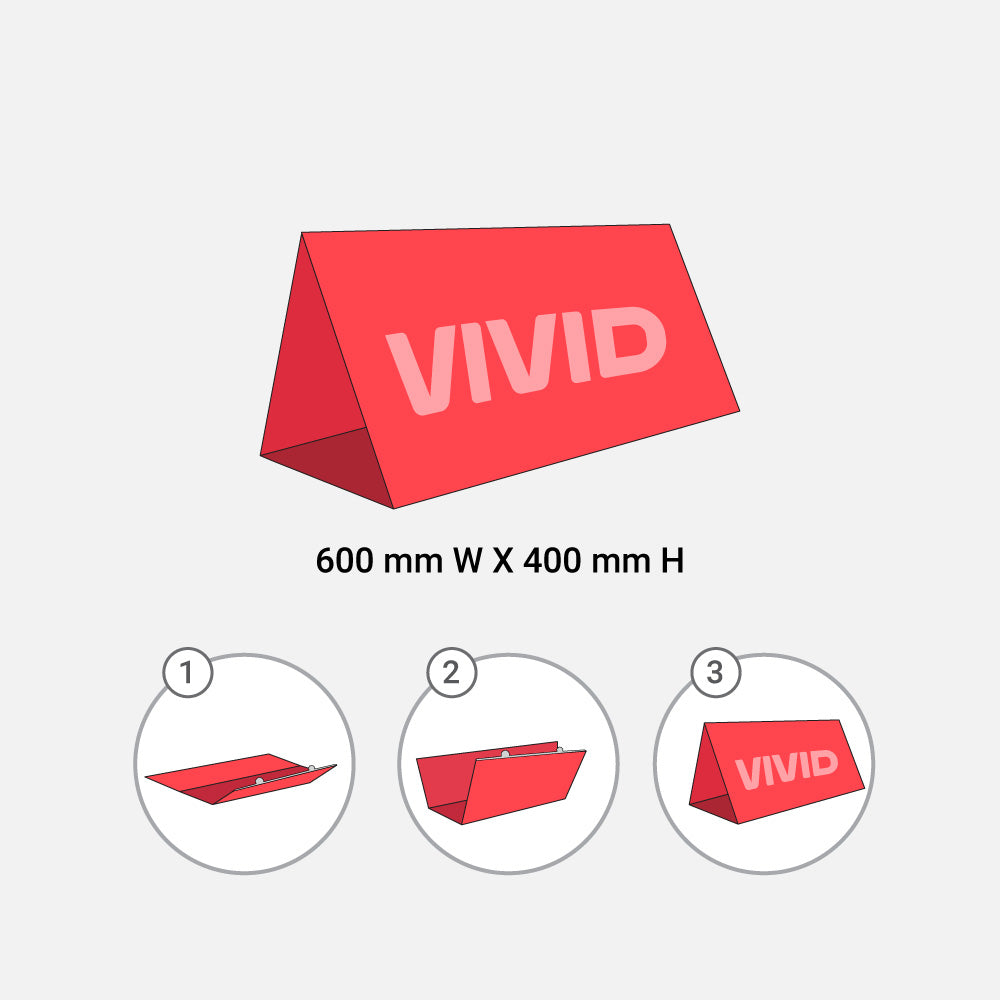 Triangle Roster Signs | Plastic Corrugated Signs