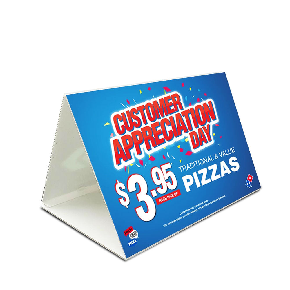 Triangle Signs | Corflute Triangle Signs | Custom Printed in 24hrs ...