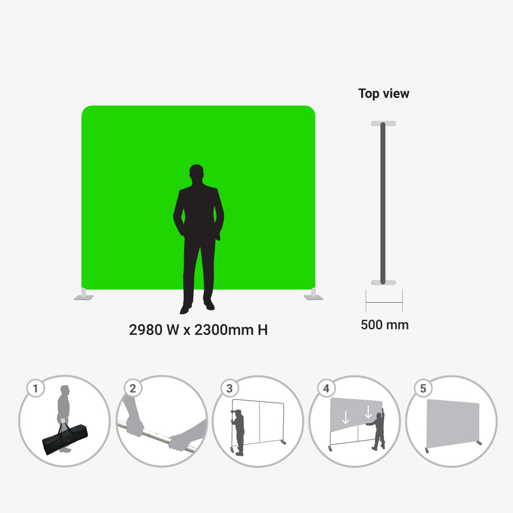 Green Screen Background, Chromakey Backdrop, Custom Printed in 24hrs