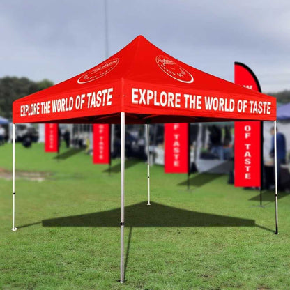 Pop Up Gazebos 3m X 3m Marquees Golden Realm 3m x 3m (Frame + Case) Printed Canopy 