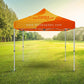 Pop Up Gazebos 3m X 3m Marquees Golden Realm 3m x 3m (Frame + Case) Printed Canopy + 1 Full Wall (Single Sided) 