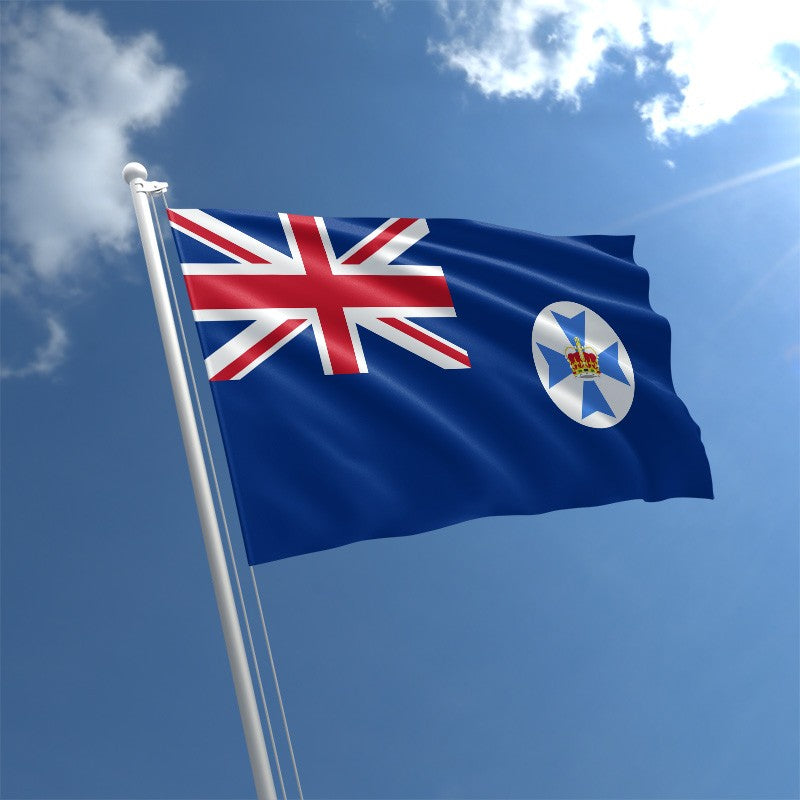 QLD State Flags Promotional Flags VividAds Print Room 600 X 300 mm  
