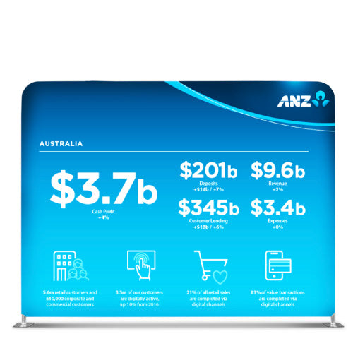 Straight Stretch Fabric Walls Slimline Displays VividAds.com.au   