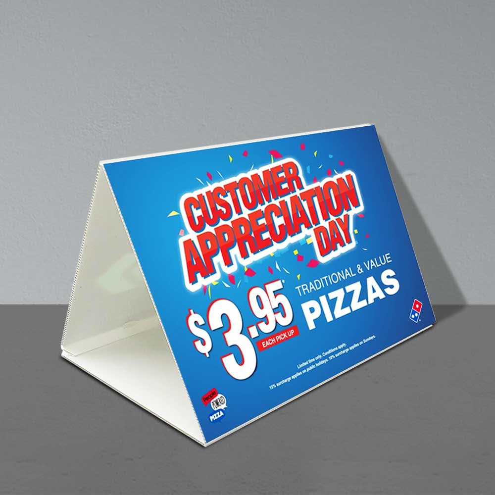 Triangle Signs | Corflute Triangle Signs | Custom Printed in 24hrs ...